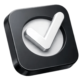 Approval checkmark icon in 3D on the Frank Tillanceor about page